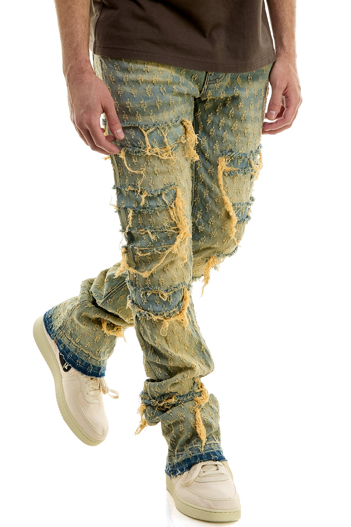 JQD PATCHED FLARE JEANS