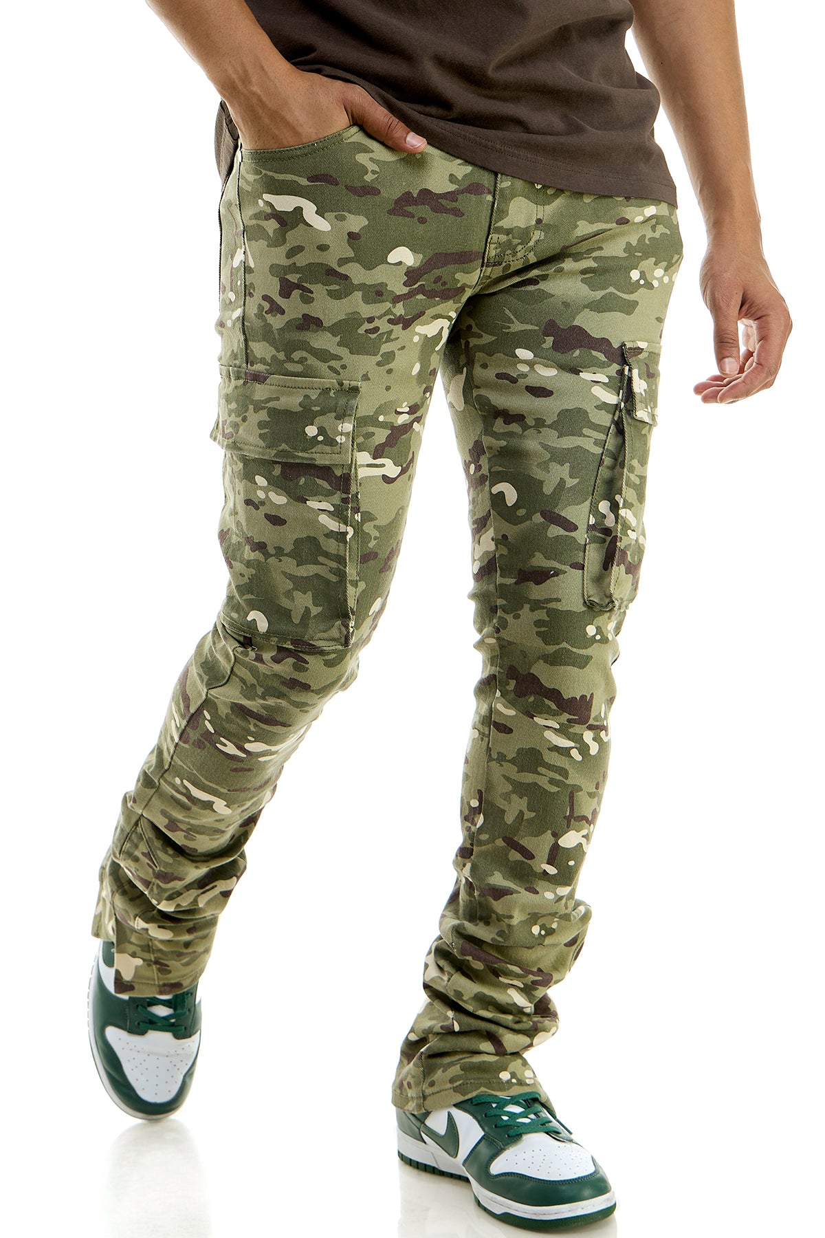 STACKED DOUBLE CARGO PANTS