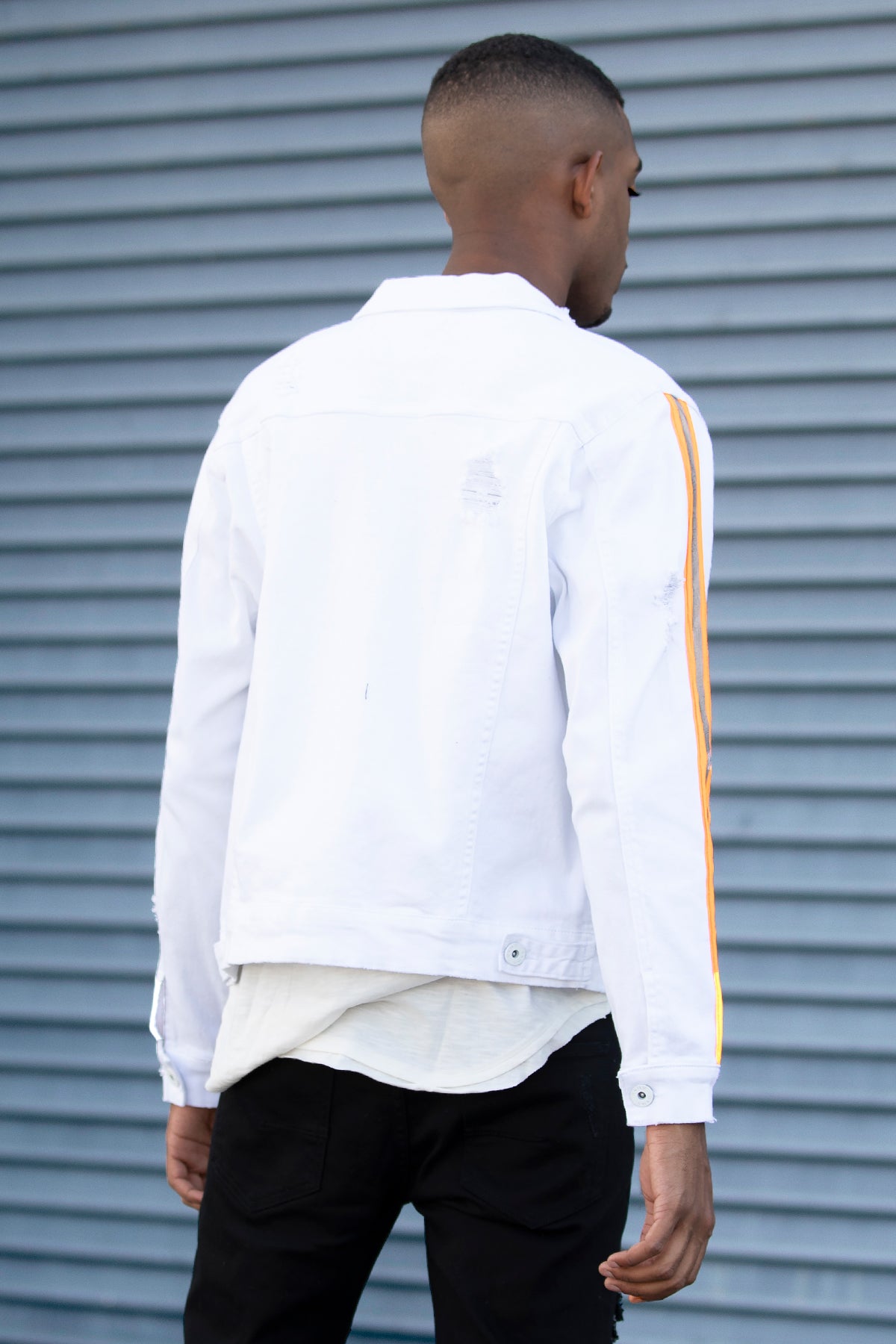 Reflective Taped Jacket (White) (4893386735718)