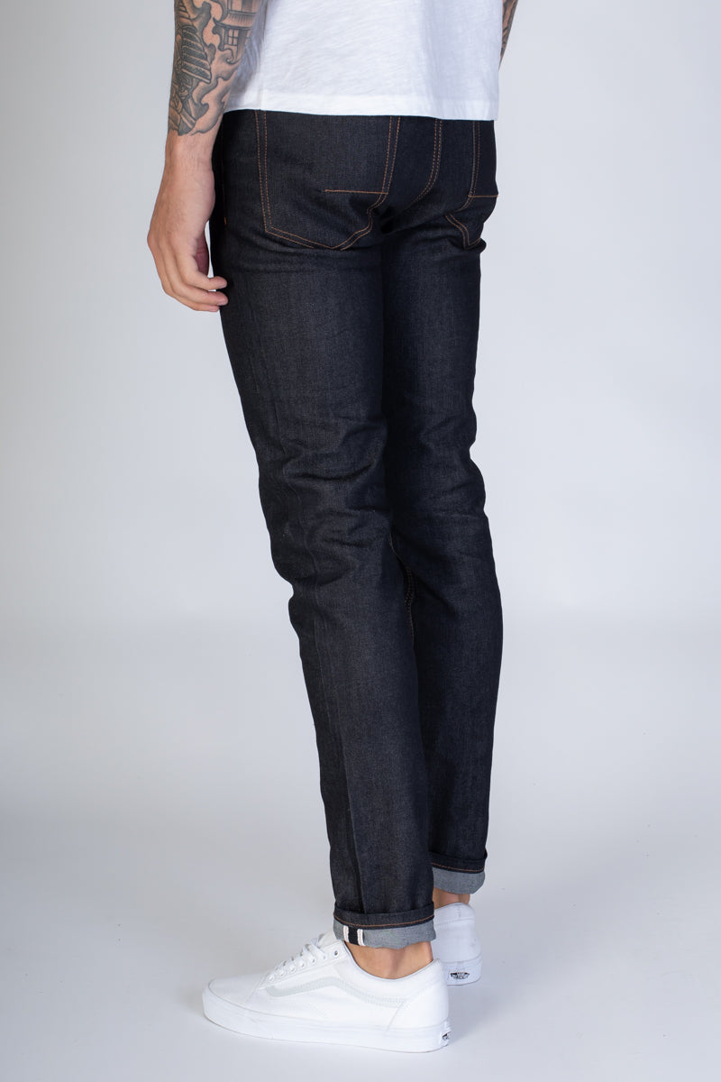 Basic Selvedge Skinny Jeans (Black) (3934691459174)