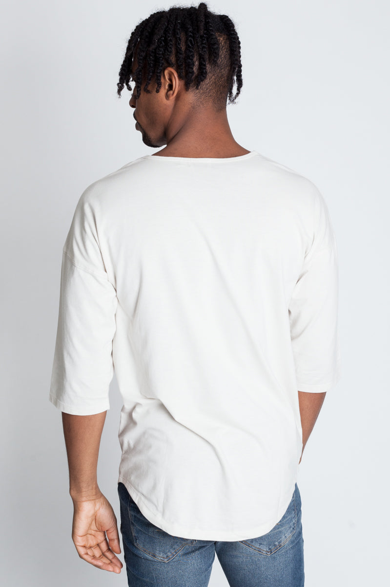 Drop Shoulder Scallop Tee (Available in Other Colors) (1189727305772)