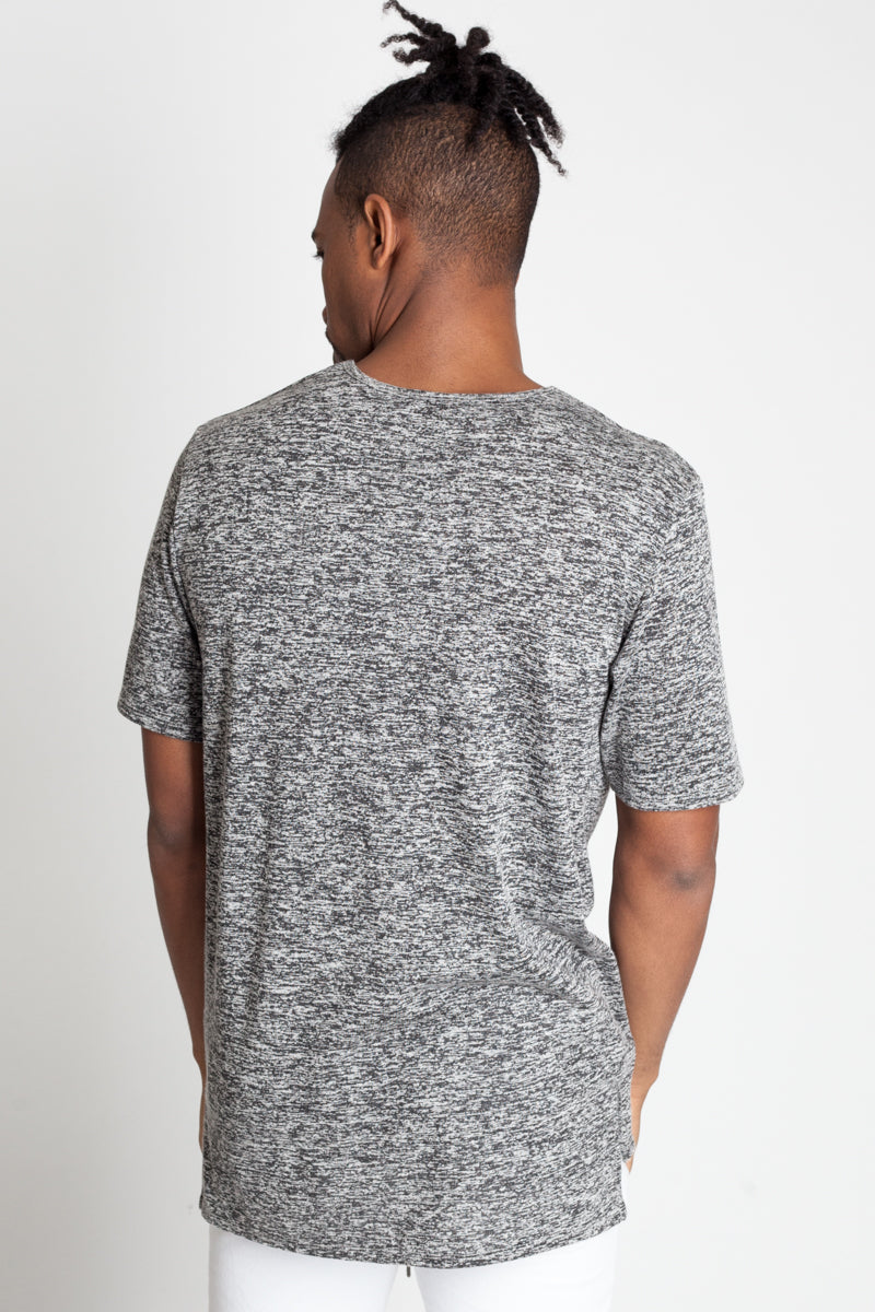 Short Sleeve Asymmetrical Panel Tee (Available in Other Colors) (1189795037228)