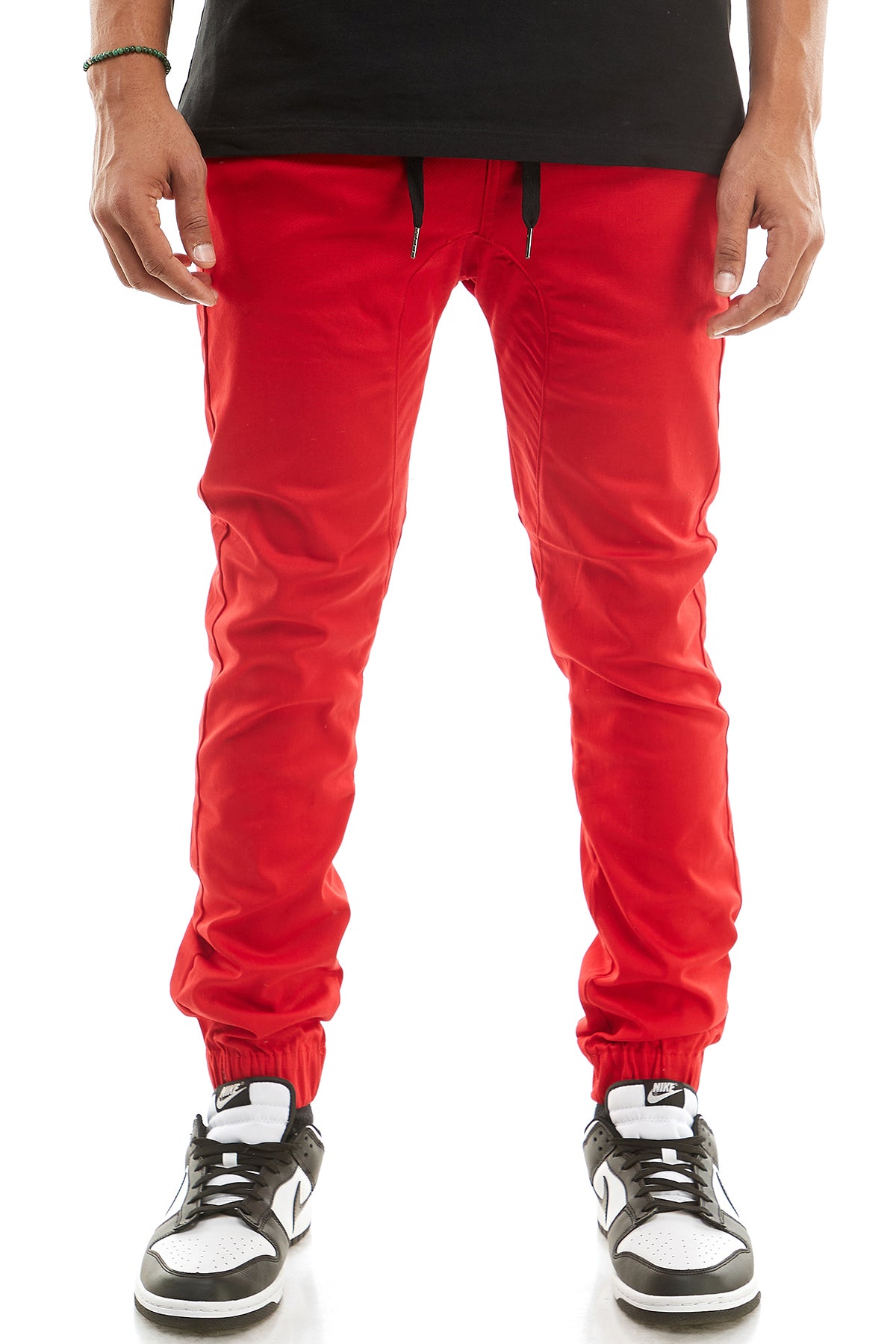 KDNK Men's Tapered Skinny Fit Joggers - Urban Drawstring Pants with Ankle  Zipper (Small, Red) : : Clothing, Shoes & Accessories