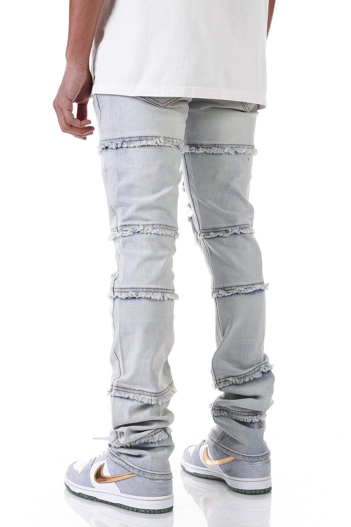 Panelled Jeans (Blue) (6643430522982)