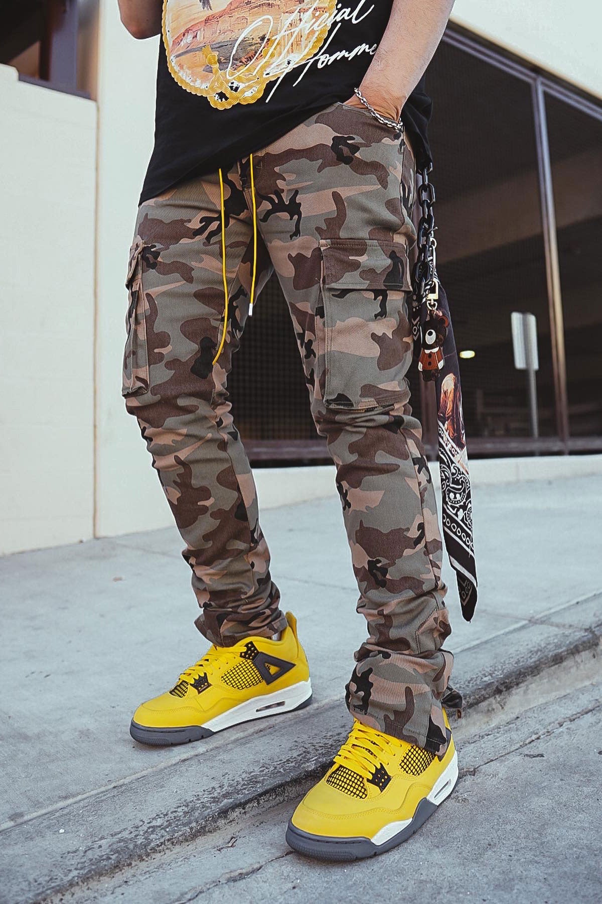 STACKED DOUBLE CARGO PANTS