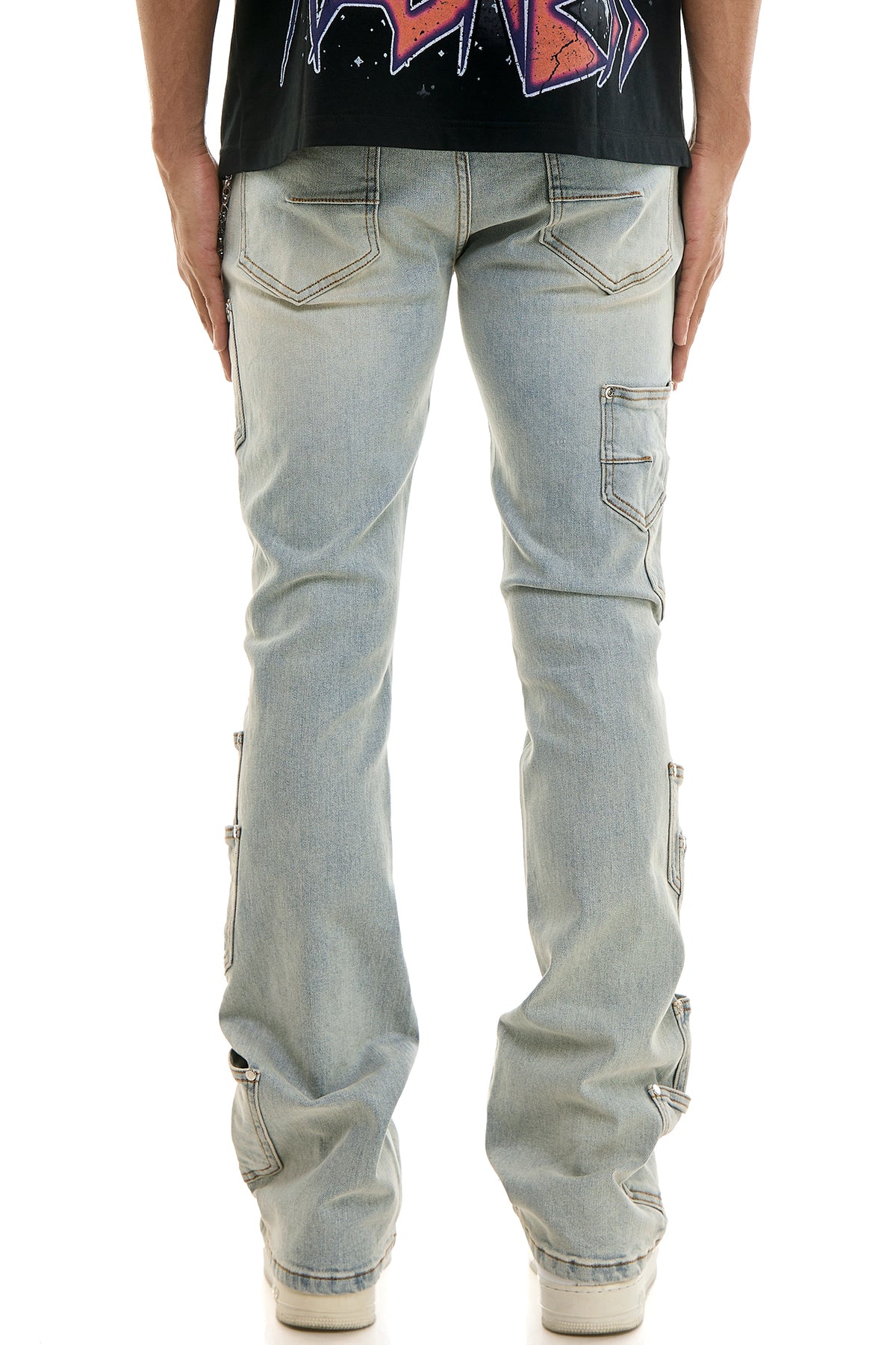 Men's Chaos Skinny Flare Jeans - Layered Pocket Denim | KND4882 – KDNK