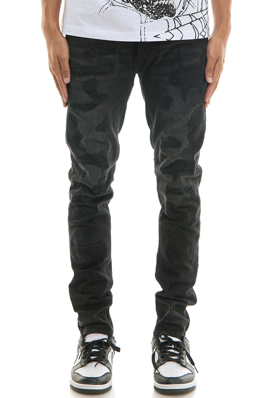 SHADOW RIPPED SKINNY JEANS