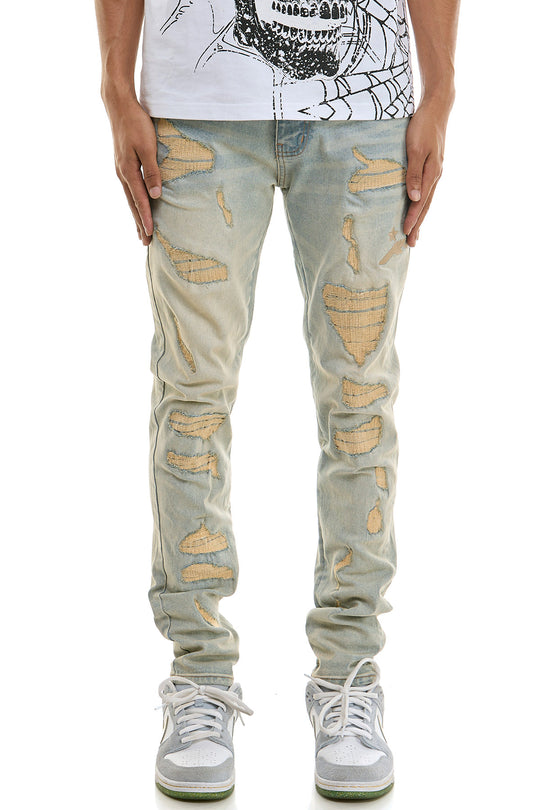 DUNE EMBROIDERED SKINNY JEANS