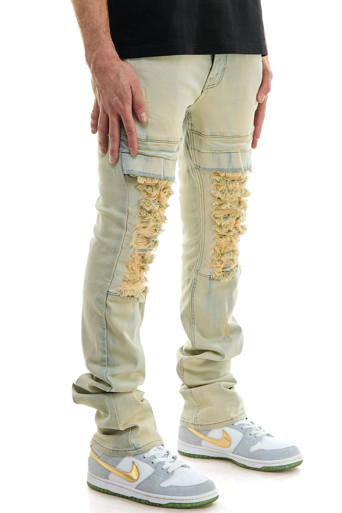 STACKED KNEEP JEANS