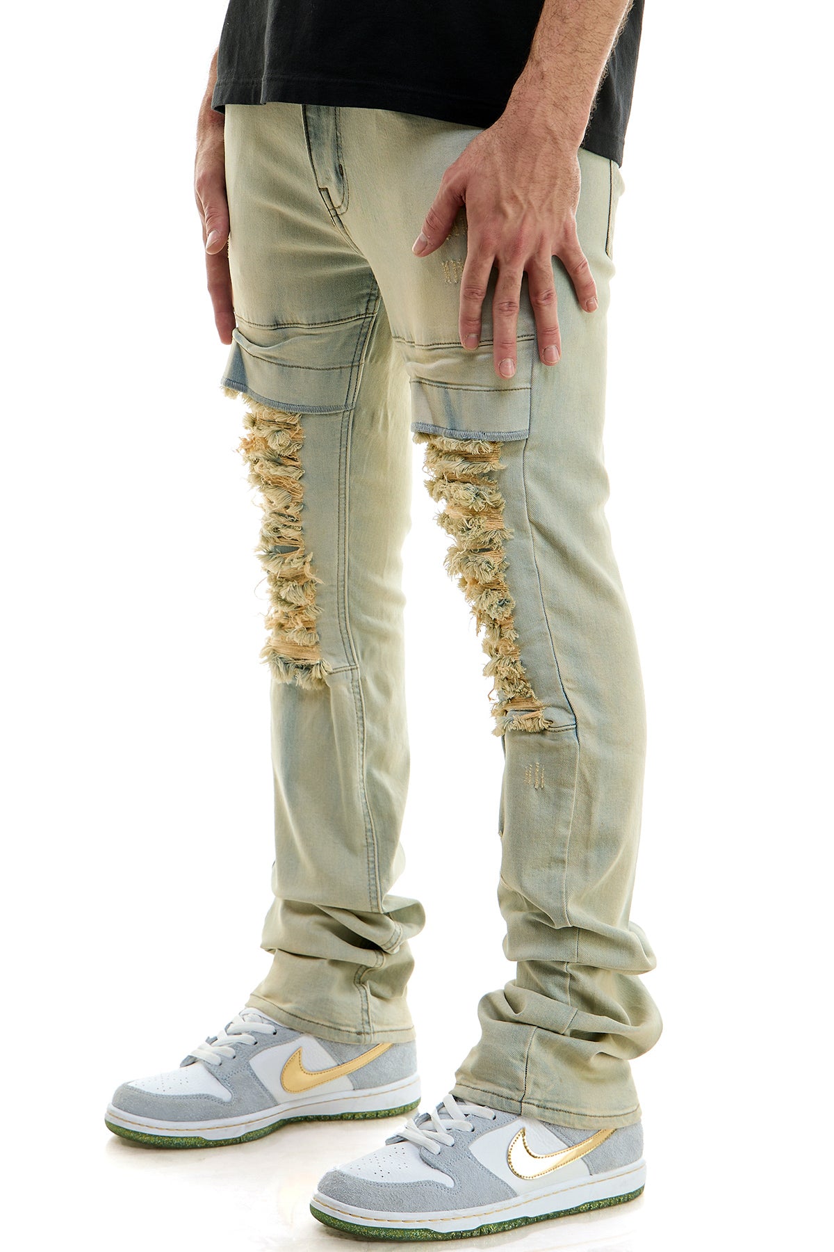 STACKED KNEEP JEANS