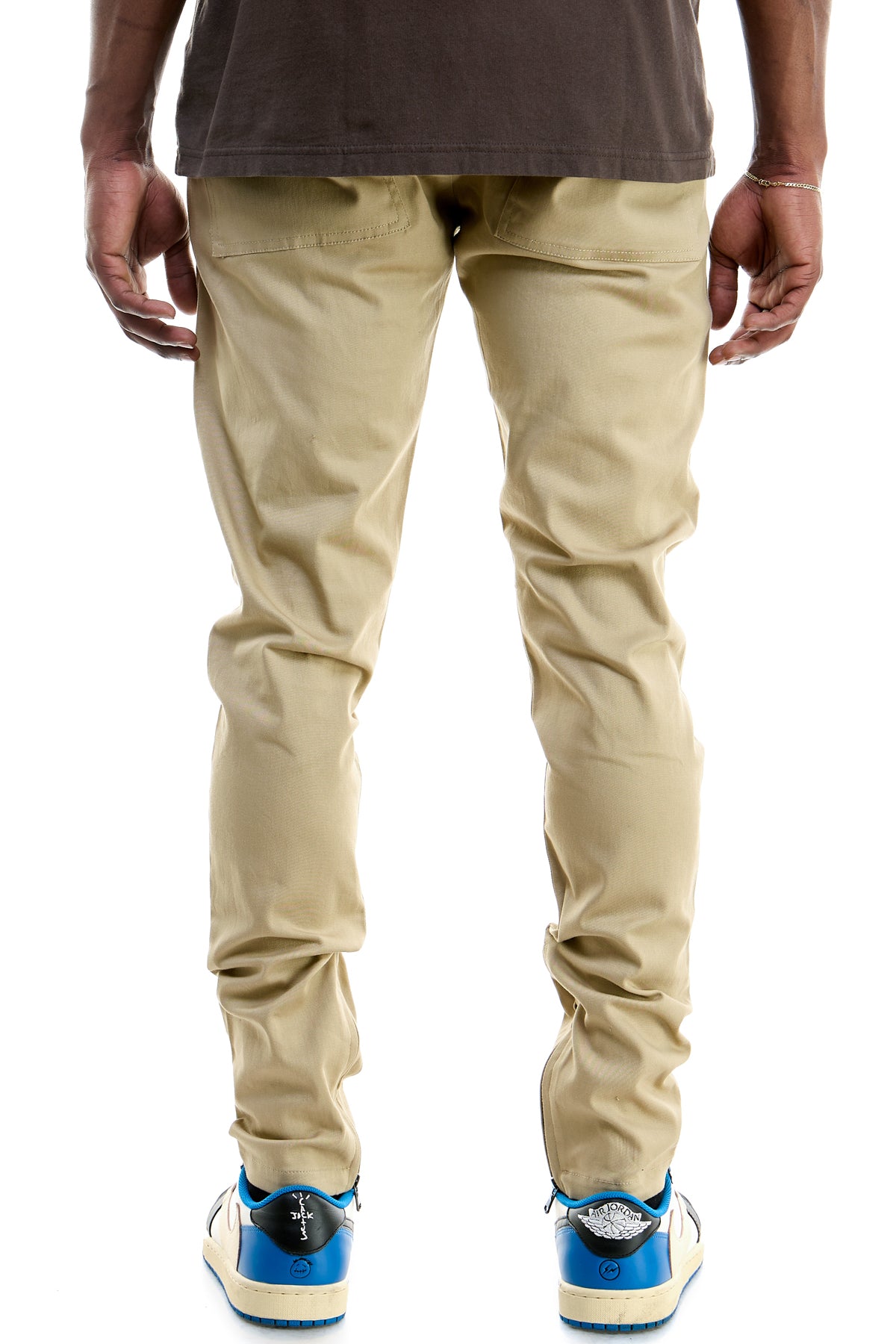 Generic Men's Light Pleated Slim Fit Straight Zip-Up Biker Pants Grey Green  @ Best Price Online | Jumia Egypt