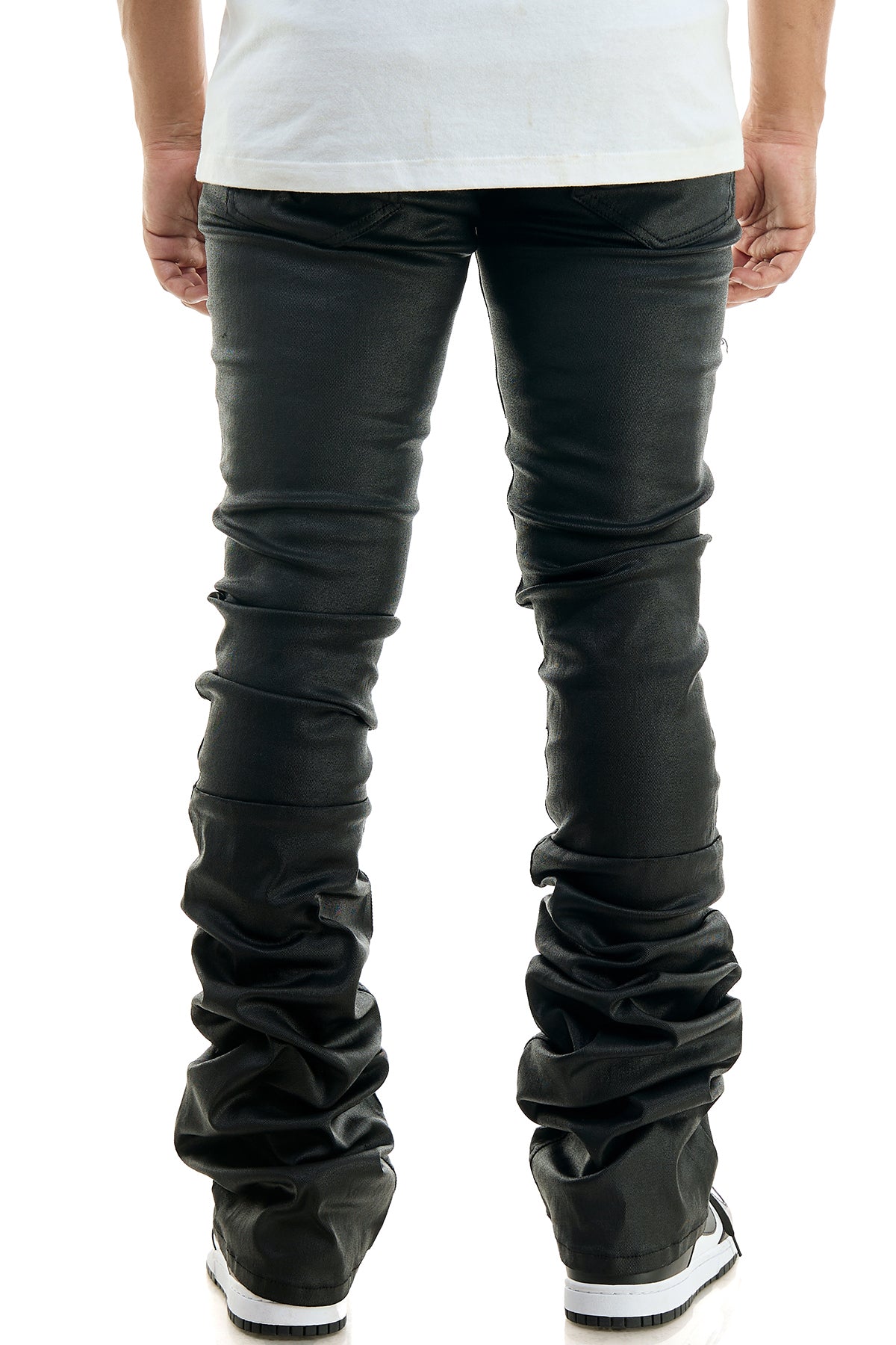 SUPER STACKED WAXED PANTS – KDNK