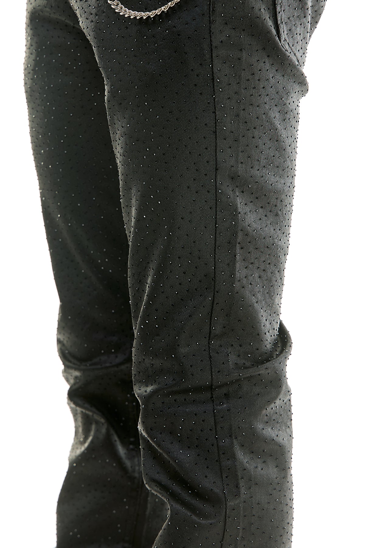 Men's Destroyer Rhinestone Jeans - Waxed Skinny Flare Fit