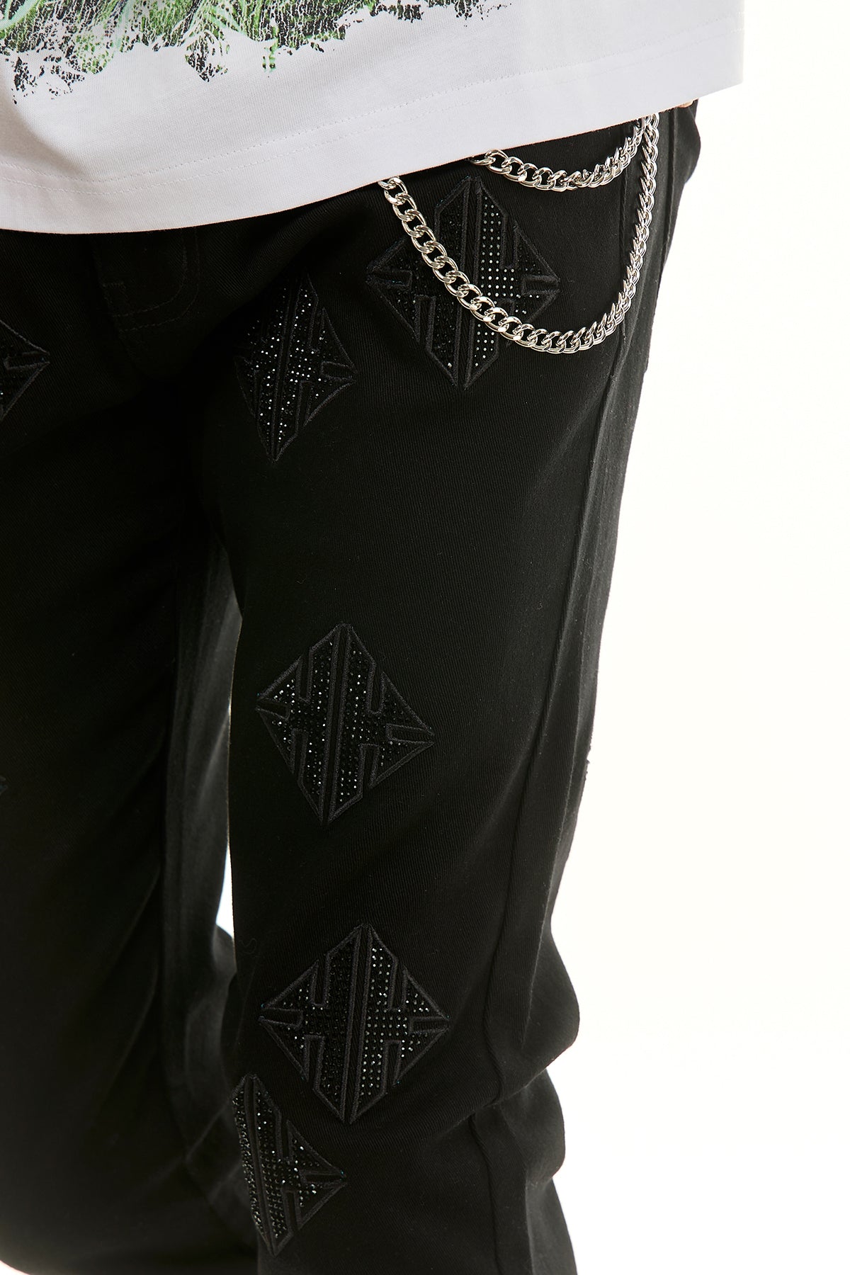 Men's Diamond Rhinestone Skinny Jeans | KNB3474 – KDNK