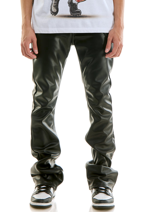EVERYDAY PU SKINNY FLARE PANTS