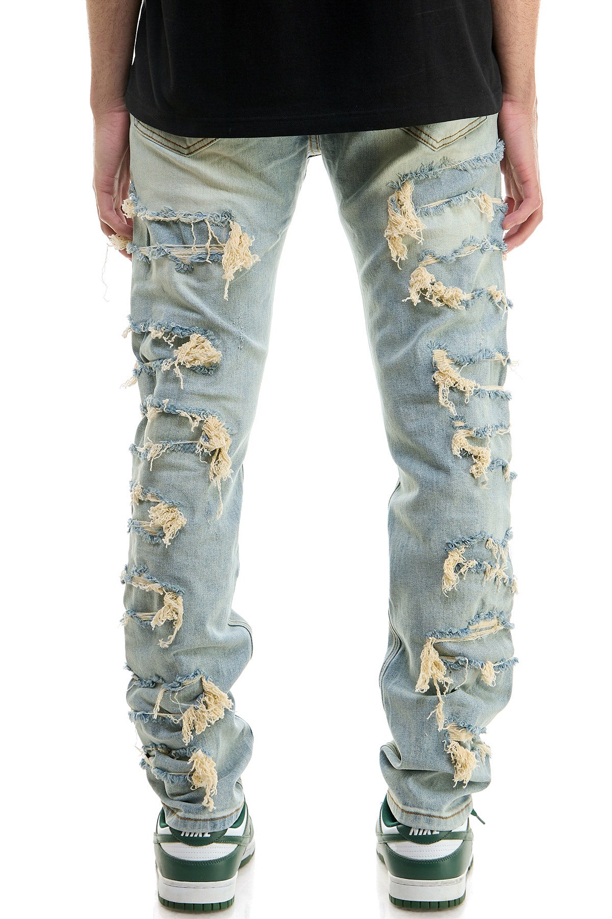【EPNK】Curve damage denim pants EPNK】Curve damage denim pants / カーブダメージデニムパンツ