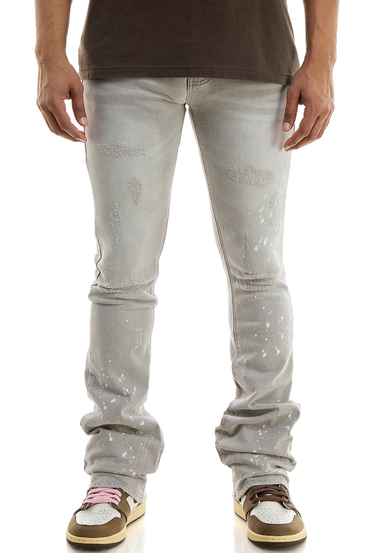 DISTRESSED FLARE JEANS – KDNK