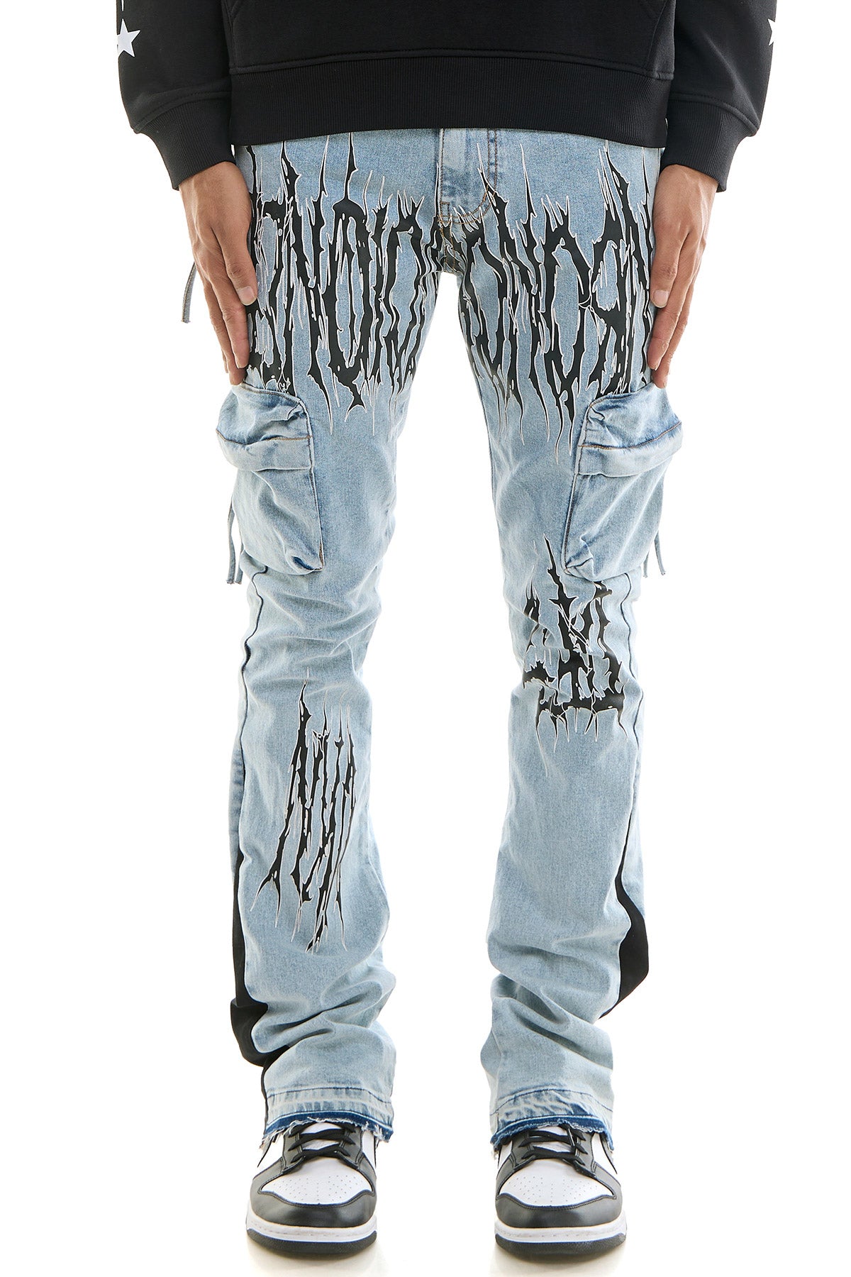 パンツ Canton SKOLOCT flare denim paint Y2K THORN FLARE JEANS – KDNK