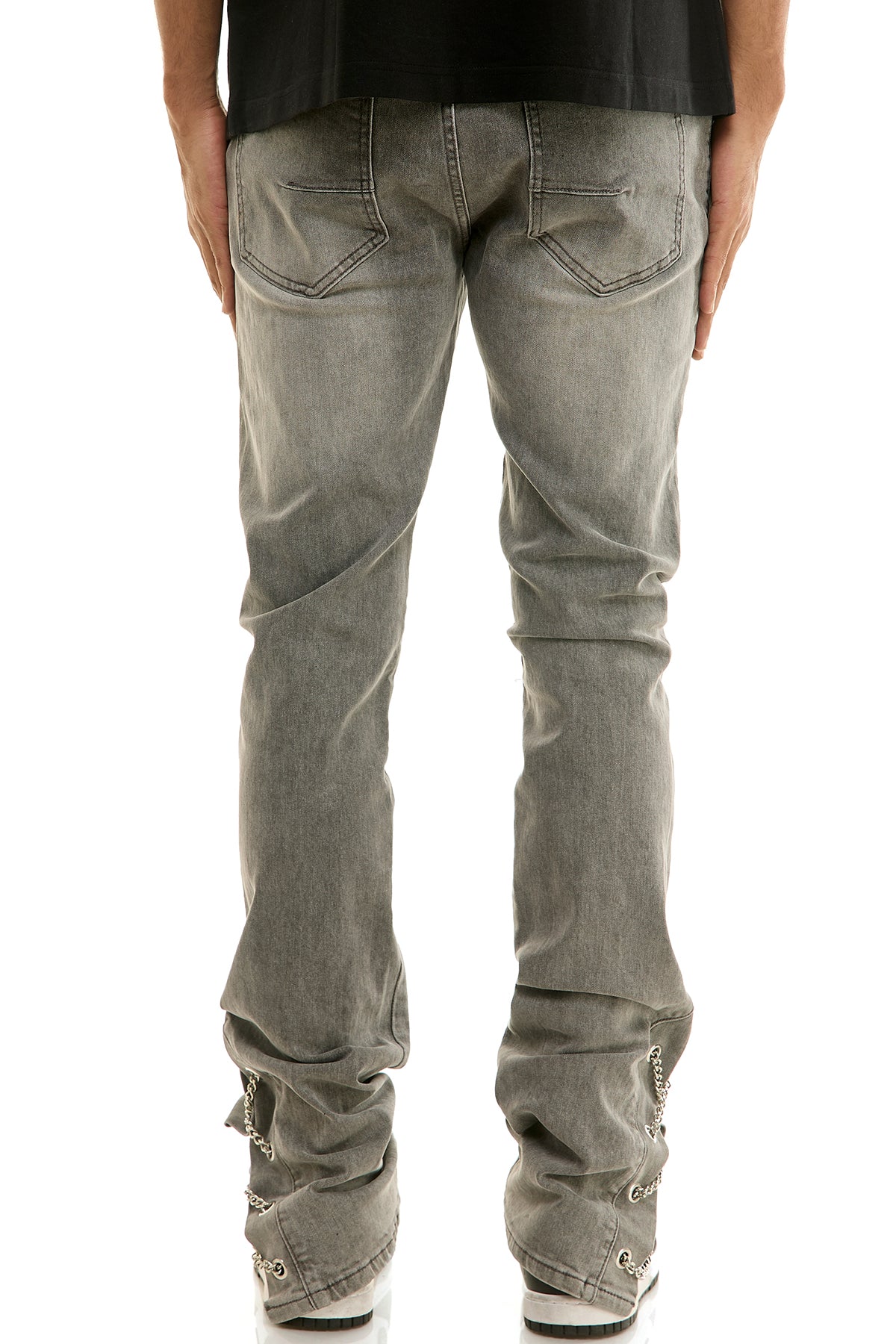 CHAIN STACKED JEANS