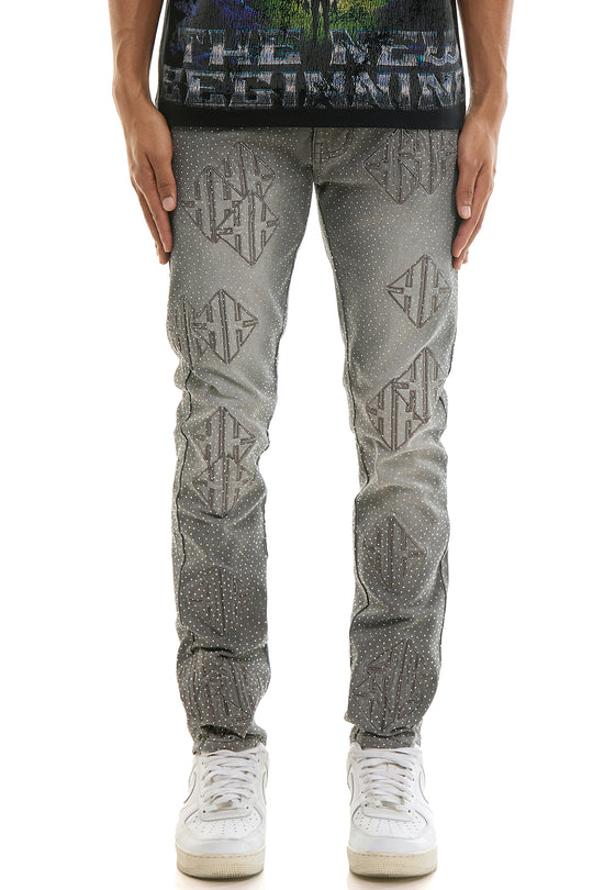 SIGIL RHINESTONE SKINNY JEANS