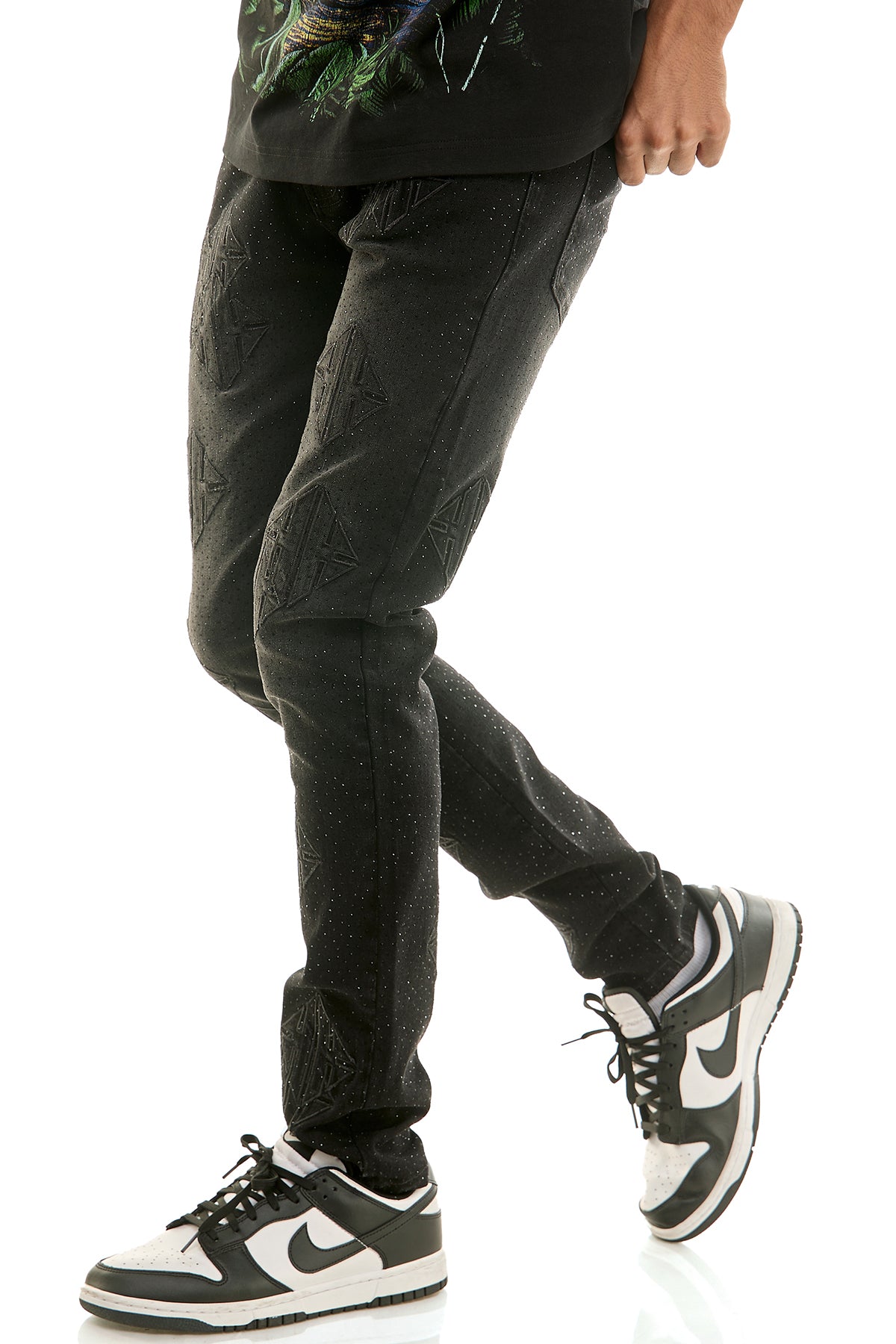 Sigil Rhinestone Skinny Jeans - Embroidered Patch Denim | KND4886 – KDNK