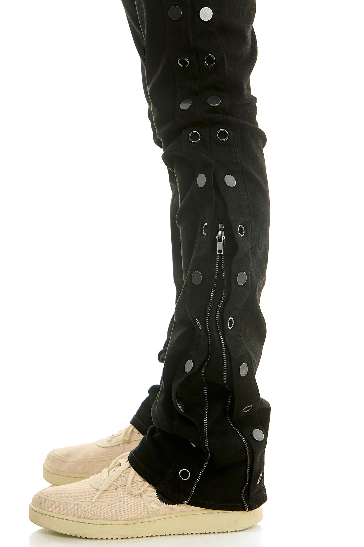 Men's Matrix Stacked Jeans - Jet Black Studded Denim | KND4914 – KDNK