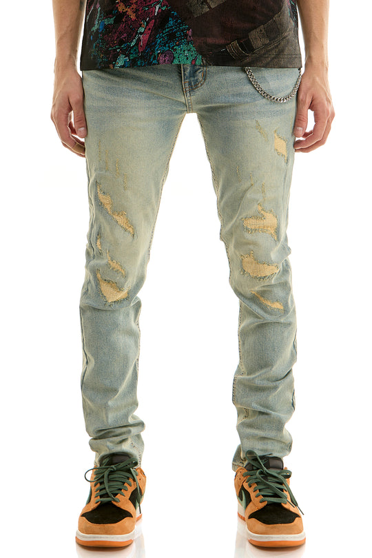 FORGED DISTRESS SKINNY JEANS