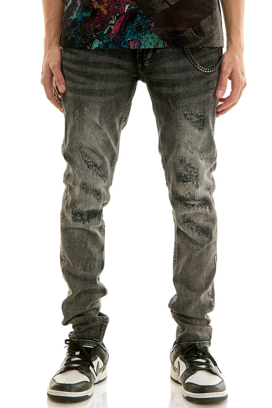 FORGED DISTRESS SKINNY JEANS