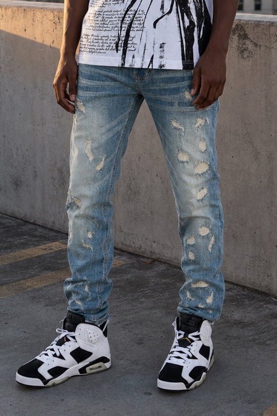 FRAGMENT SKINNY JEANS