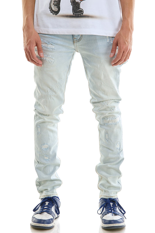 DISTRESSED CARPENTER SKINNY JEANS