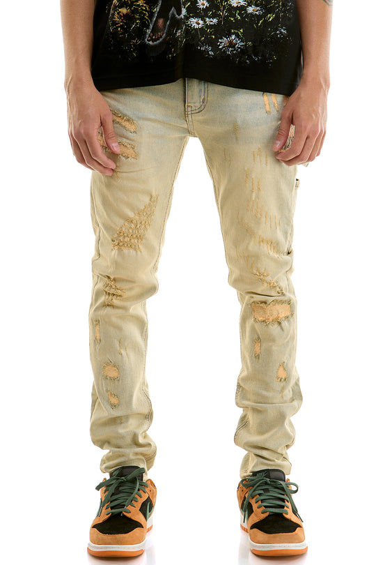 DISTRESSED CARPENTER SKINNY JEANS
