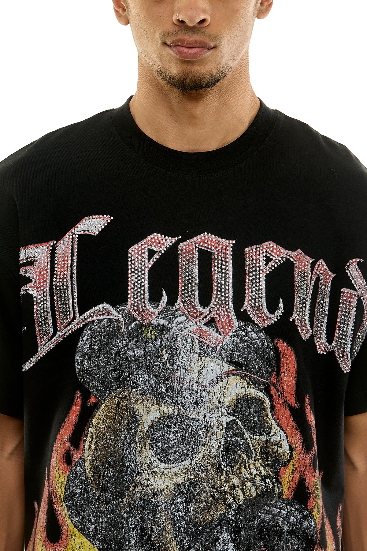 Men's Legend Rhinestone T-Shirt - Black | KNT064 – KDNK
