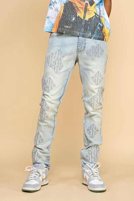 SIGIL RHINESTONE SKINNY JEANS
