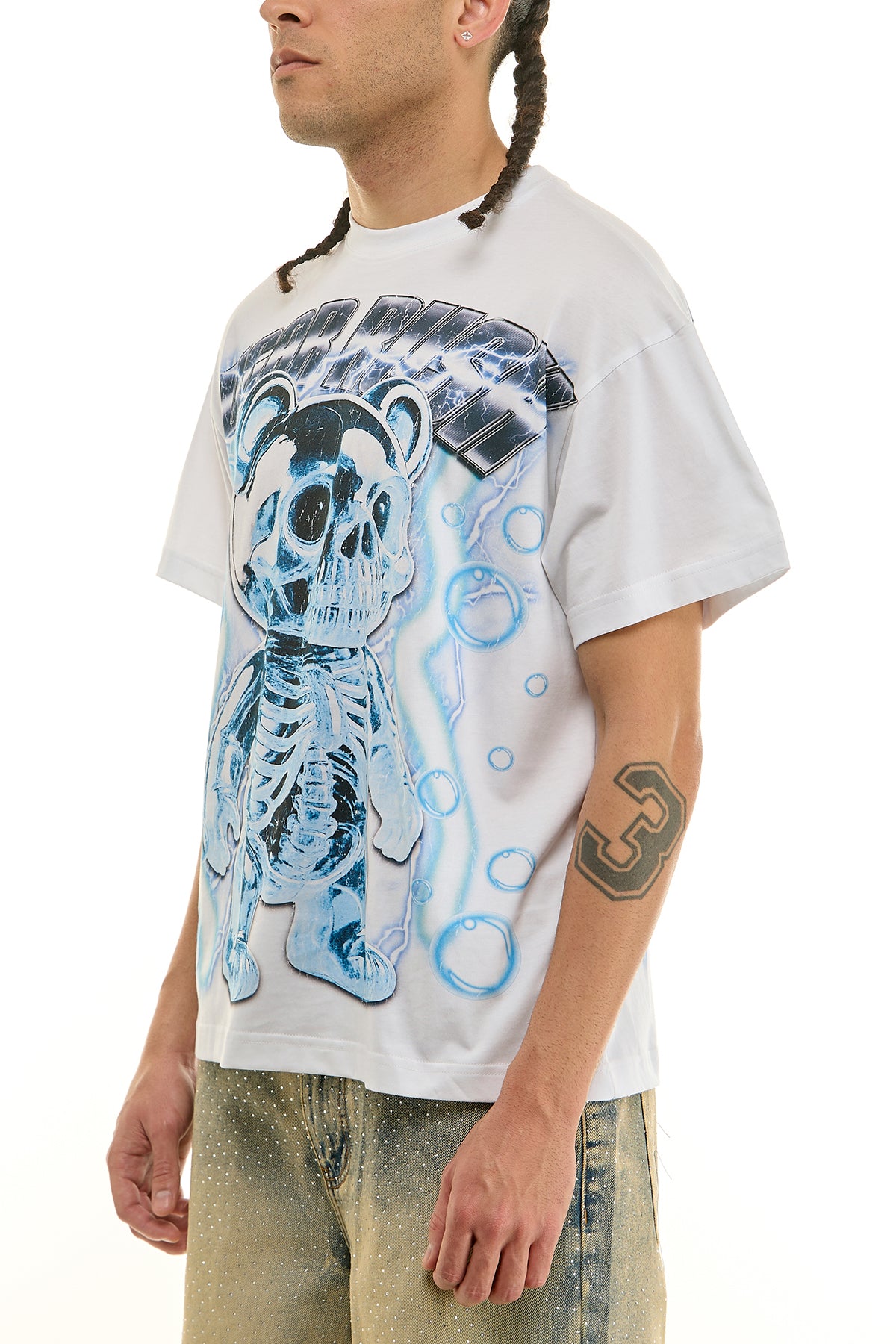 Men's Sugar Rush Rhinestone T-Shirt - White | KNT093 – KDNK