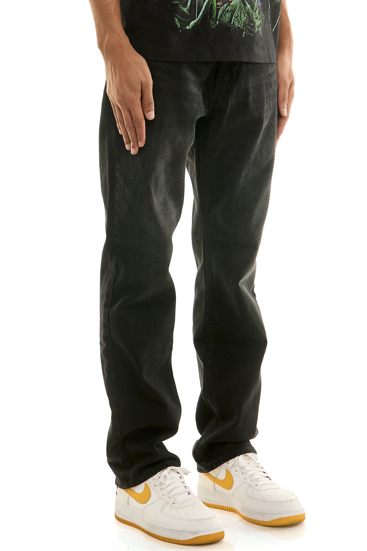 Men's Everyday Slim Jeans - Basic Black Denim Essential | SS104 – KDNK
