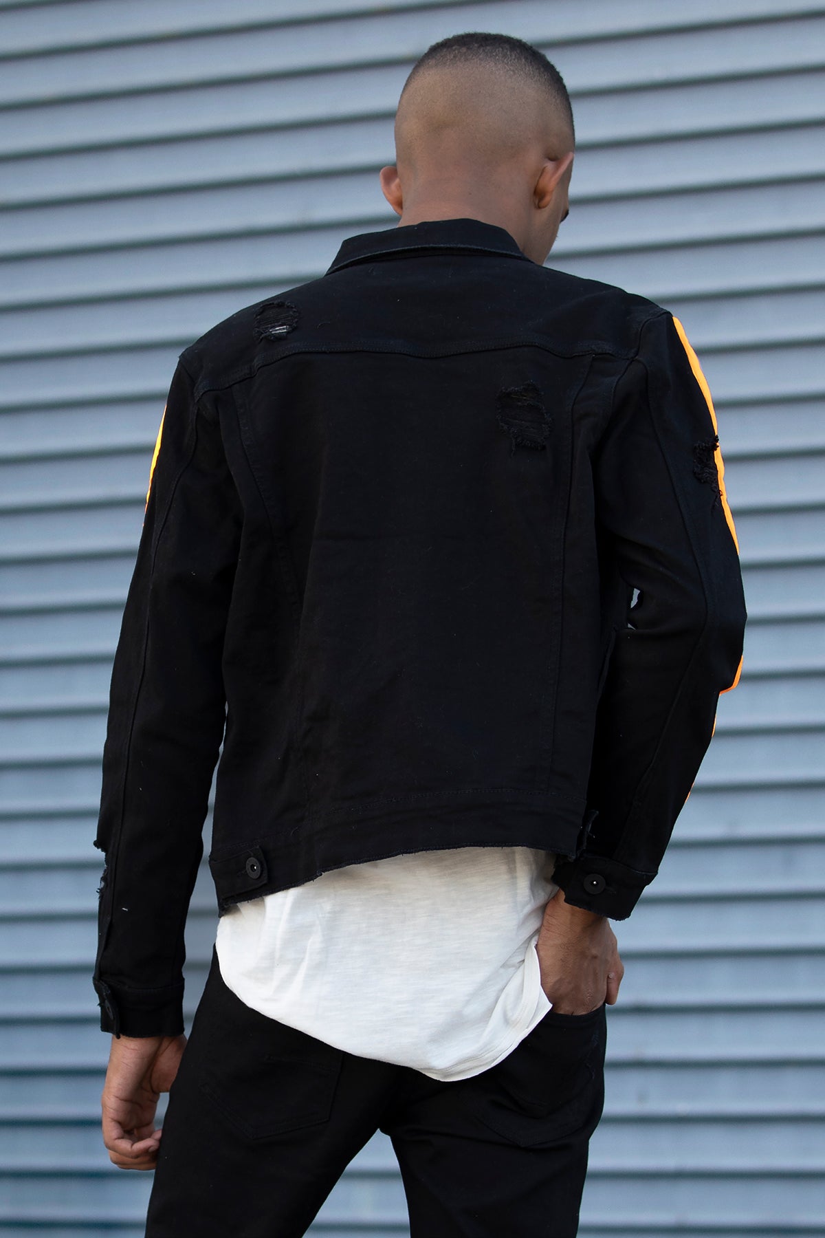 Reflective Taped Jacket (Black) (4893382639718)
