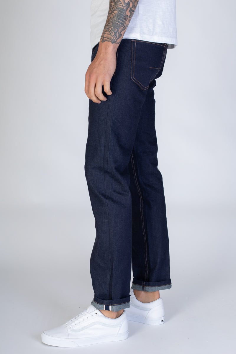Basic Selvedge Slim/Straight Jeans (Indigo) (3940120461414)