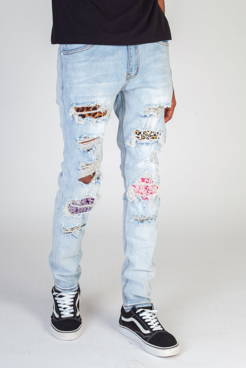 Multi-Patch Jeans (Light Blue) (3880027619430)