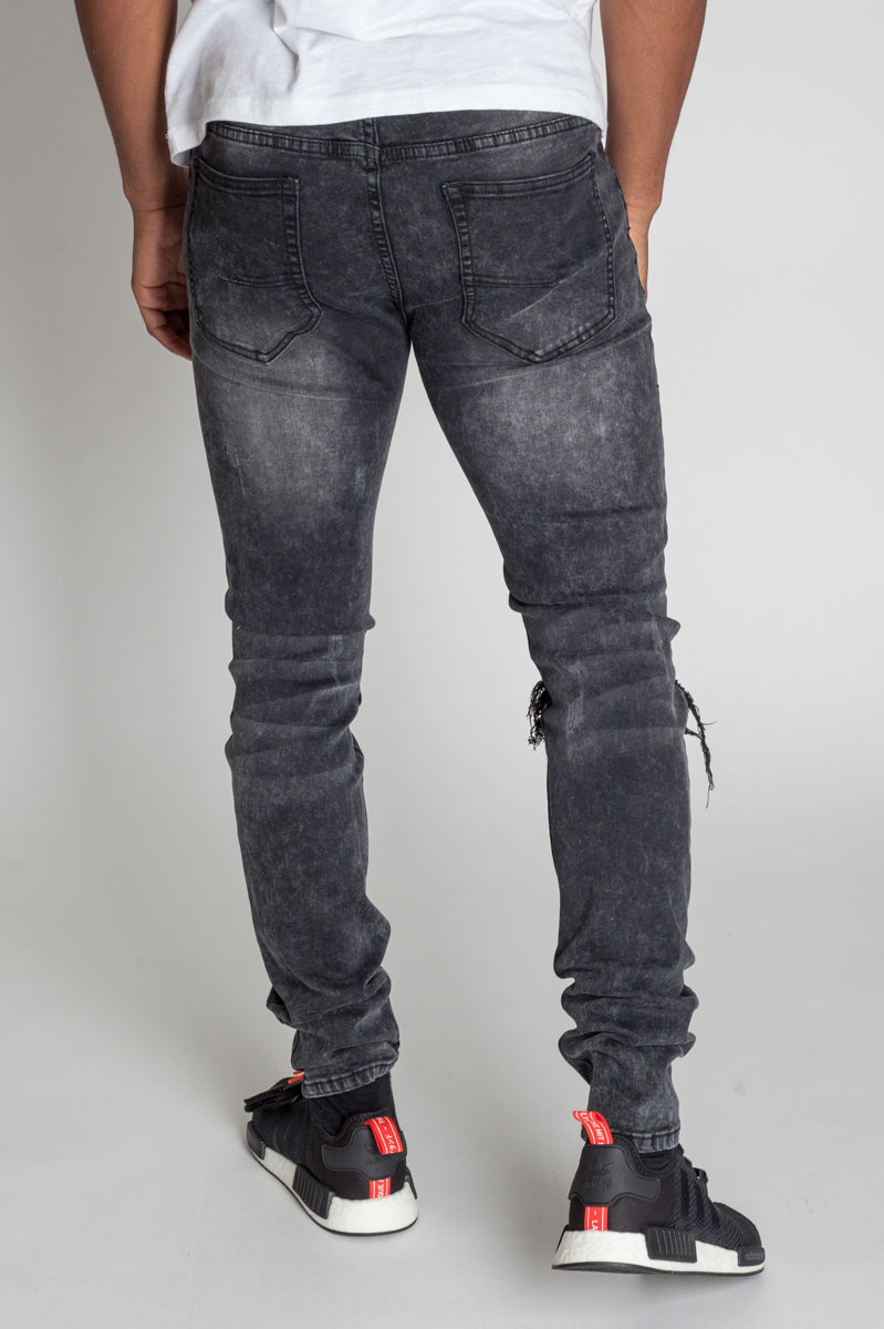 Destroyed Camo Patch Jeans (Dark Med. Gray) (1602757165158)