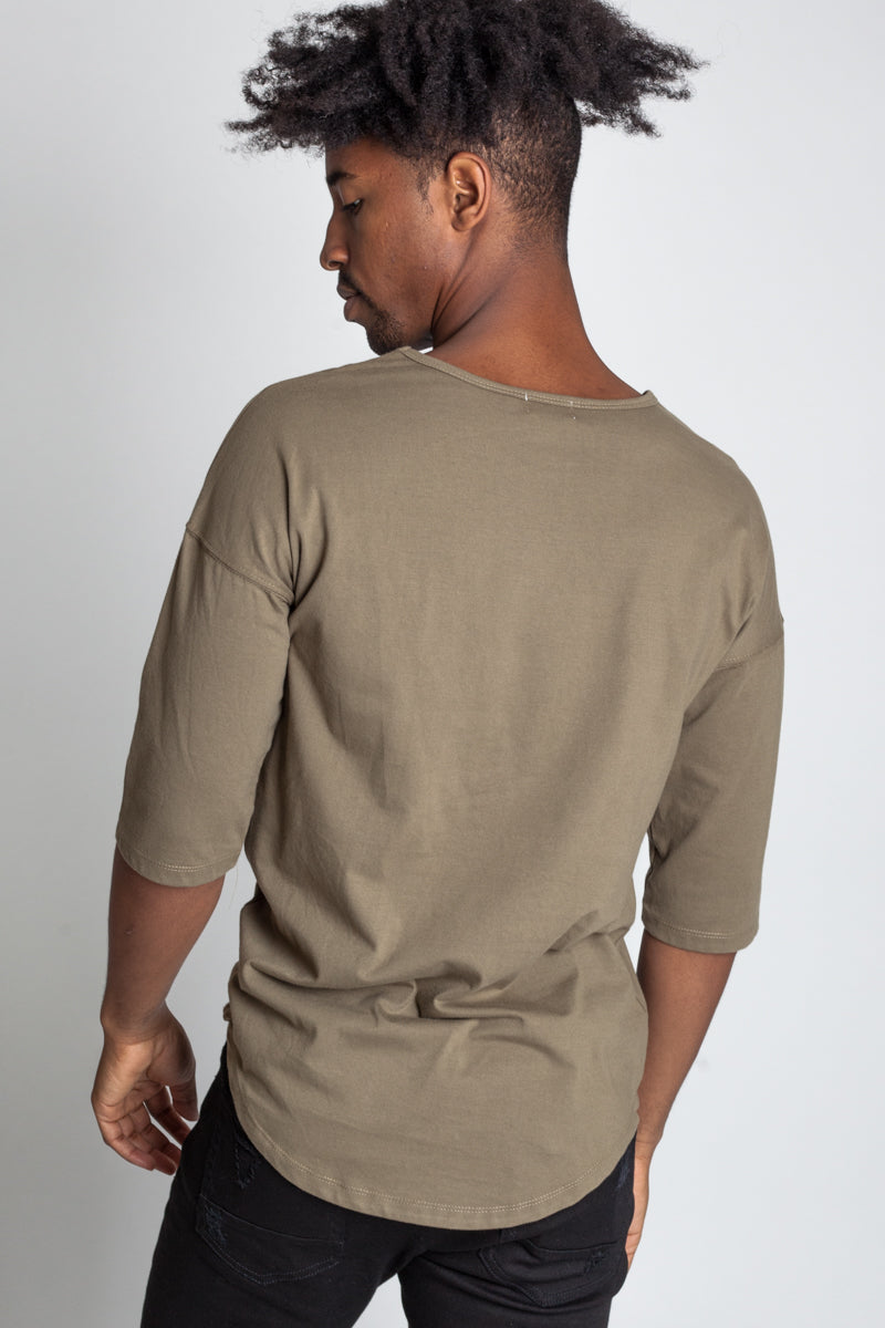 Drop Shoulder Scallop Tee (Available in Other Colors) (1189727305772)