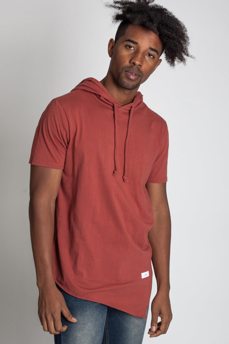 Short Sleeve Asymmetric Hoodie (Available In Other Colors) (1189472796716)