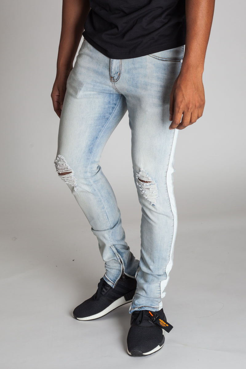 Ripped hot sale track jeans