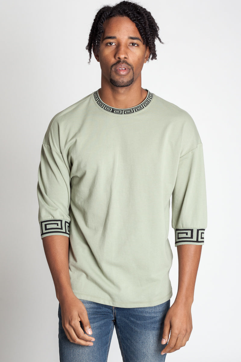 Sweatshirt w/ Contrast Decorative Rib (Available In Other Colors) (1191355645996)