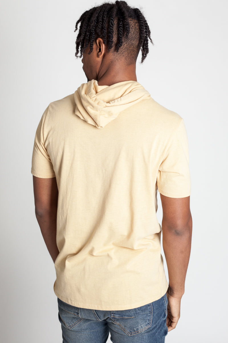 SHORT SLEEVE HOODIE WITH EYELETS