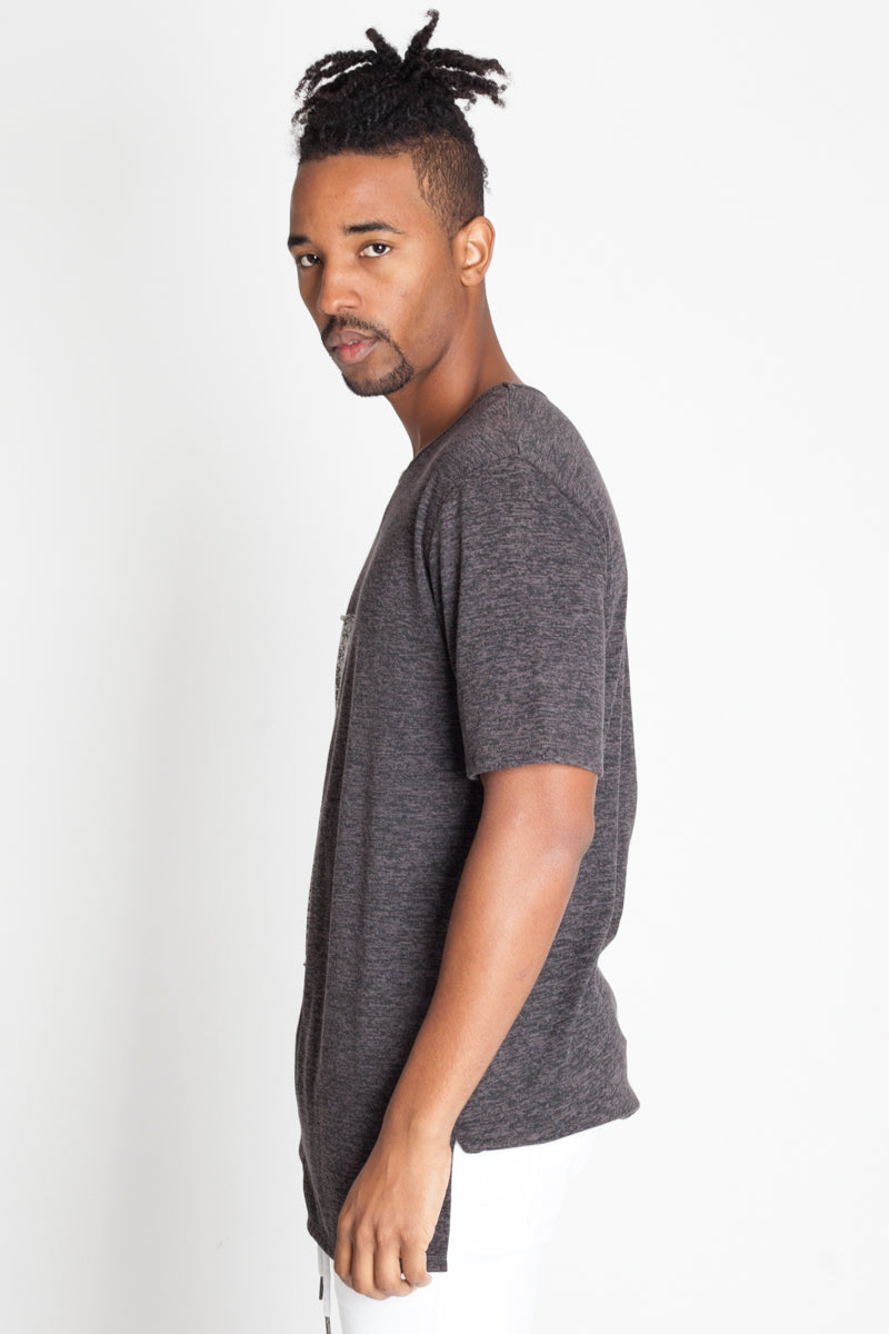Short Sleeve Asymmetrical Panel Tee (Available in Other Colors) (1189795037228)