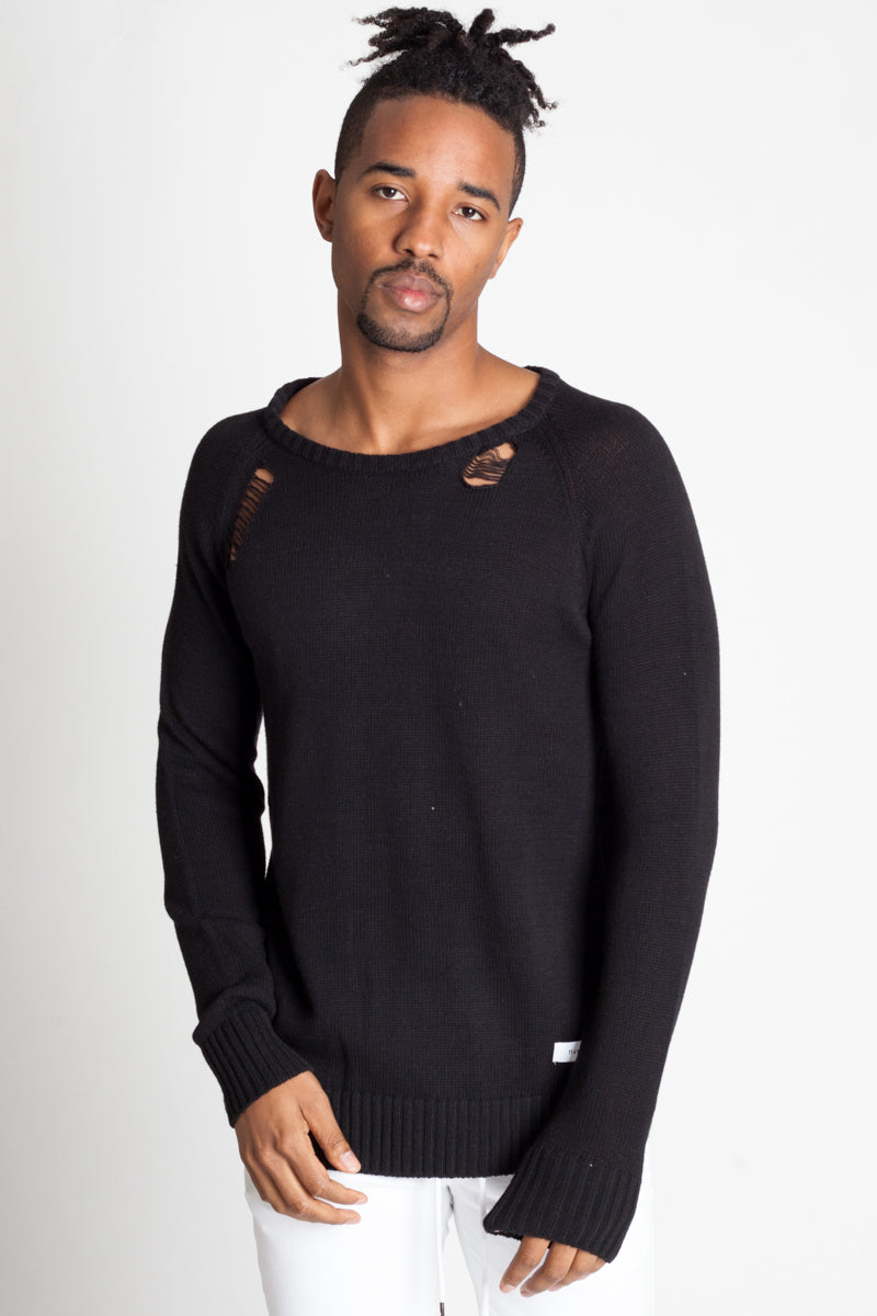 Drop Needle Sweater (Black) (11482476871)