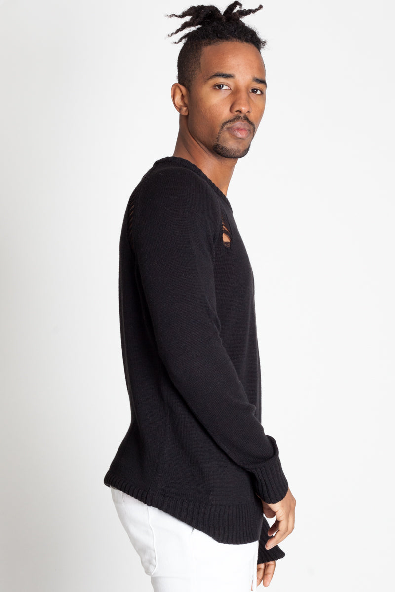 Drop Needle Sweater (Black) (11482476871)