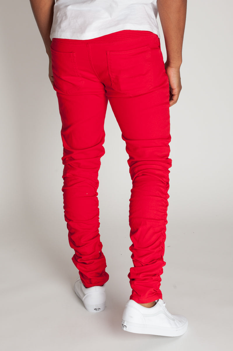 Ruched Moto Pants (Red) (11487256583)