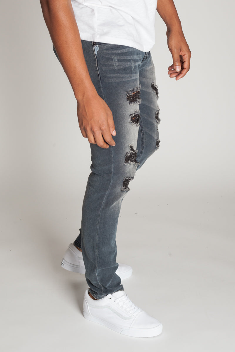 Skinny Distressed Jeans (Ink) (394805379111)
