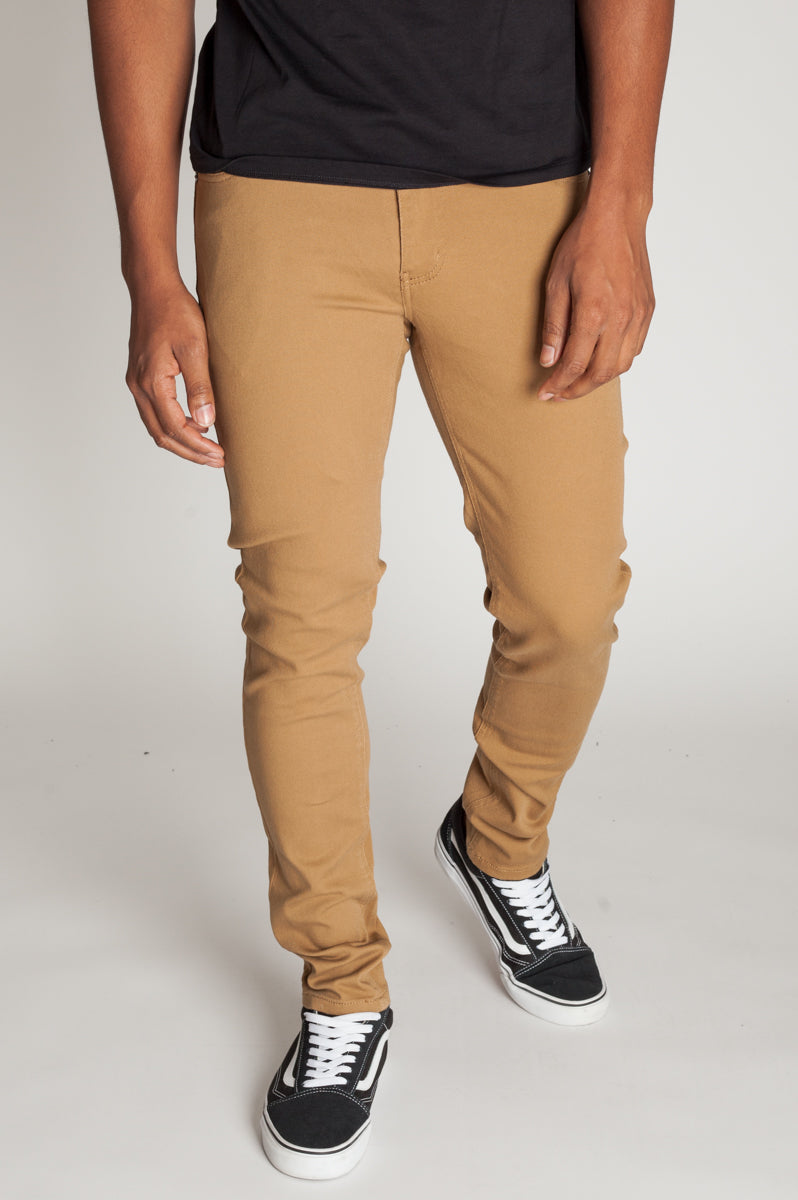 5-Pocket Skinny Twill Pants (Wheat) (4198998442086)